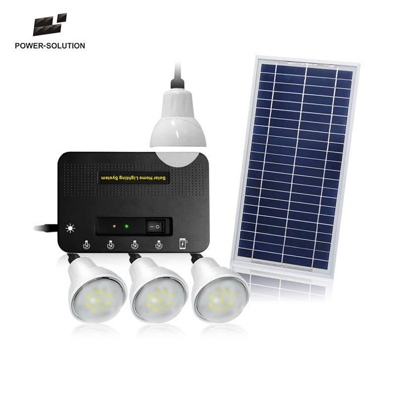 أطقم الطاقة الشمسية المحمولة مع 4lights للمناطق خارج الشبكة