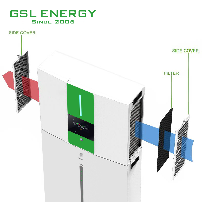 وحدة جي إس إل للطاقة القابلة للتوسع الكل في واحد 6kw عاكس هجين شمسي 10kwh 20kwh 200ah 400ah LiFePO4 حزمة بطارية ليثيوم 48 فولت