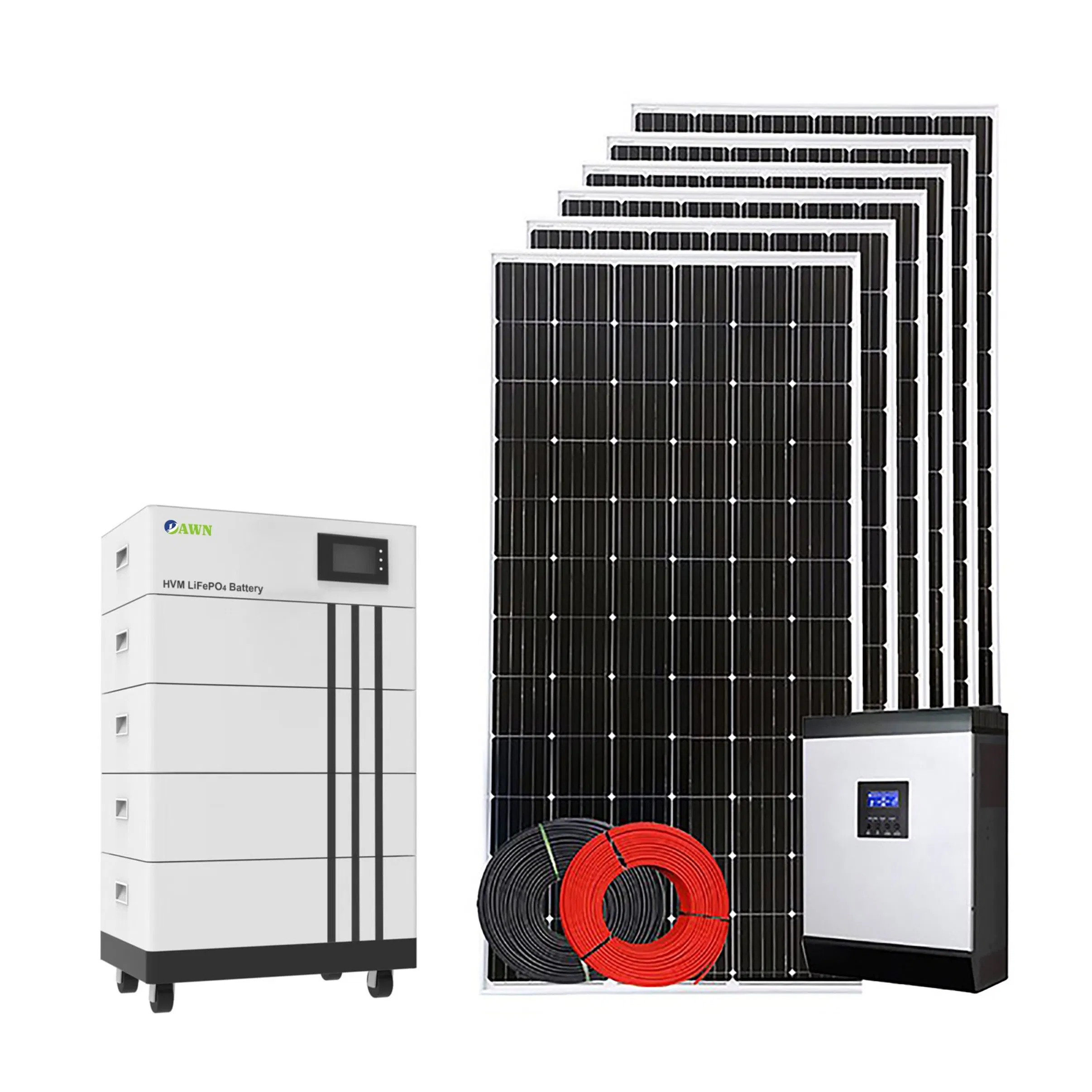 نظام الطاقة الشمسية خارج الشبكة 20kw مجموعة كاملة مع بطارية ليثيوم