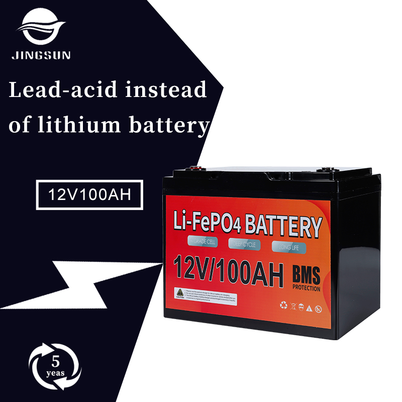 بطارية طويلة العمر قابلة لإعادة الشحن 12V 100ah حزمة تخزين الطاقة الشمسية LiFePO4 للطاقة و