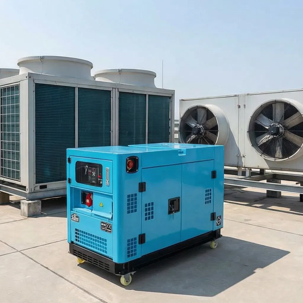 10kVA 15kVA 20kw 50kw مولد ديزل صغير صامت محمول 3 مجموعة مولدات طاقة احتياطية ثلاثية للمنزل والبحر بمحرك كمنز يوتشاي ويشاي