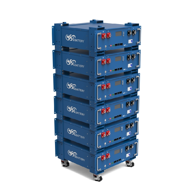 أفكار منتجات جديدة سيارة كهربائية مقاومة للبرد 48V100ah-Rack نوع بطارية LFP للتخييم