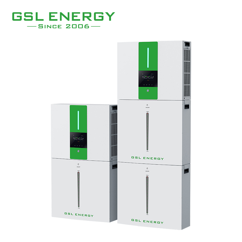 وحدة جي إس إل للطاقة القابلة للتوسع الكل في واحد 6kw عاكس هجين شمسي 10kwh 20kwh 200ah 400ah LiFePO4 حزمة بطارية ليثيوم 48 فولت