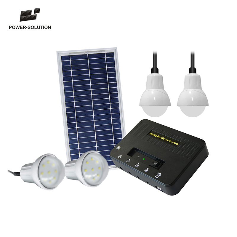 أطقم الطاقة الشمسية المحمولة مع 4lights للمناطق خارج الشبكة