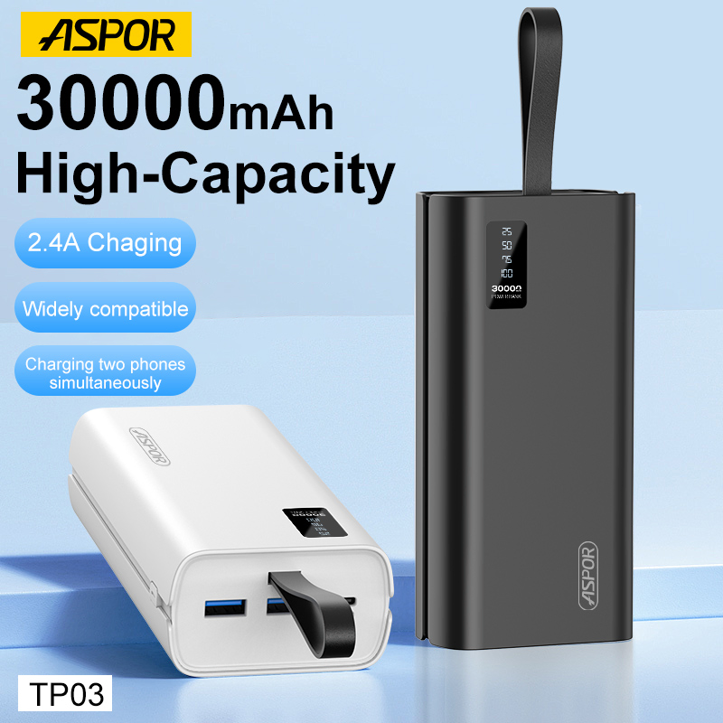 أسبور OEM ODM هاتف محمول بنك طاقة محمول 10000mAh 20000mAh 30000mAh