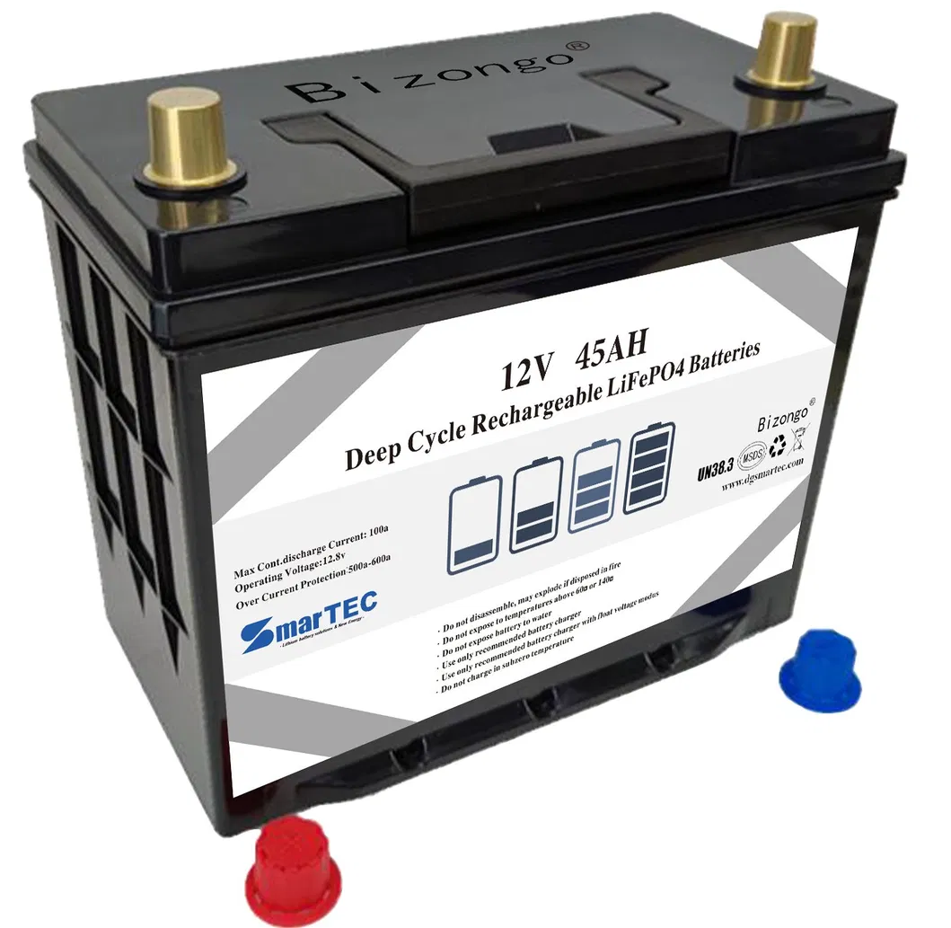 تخزين الطاقة لسيارة التخييم RV 12.8V LiFePO4 حزمة بطارية السيارة الكهربائية مع BMS/PCM