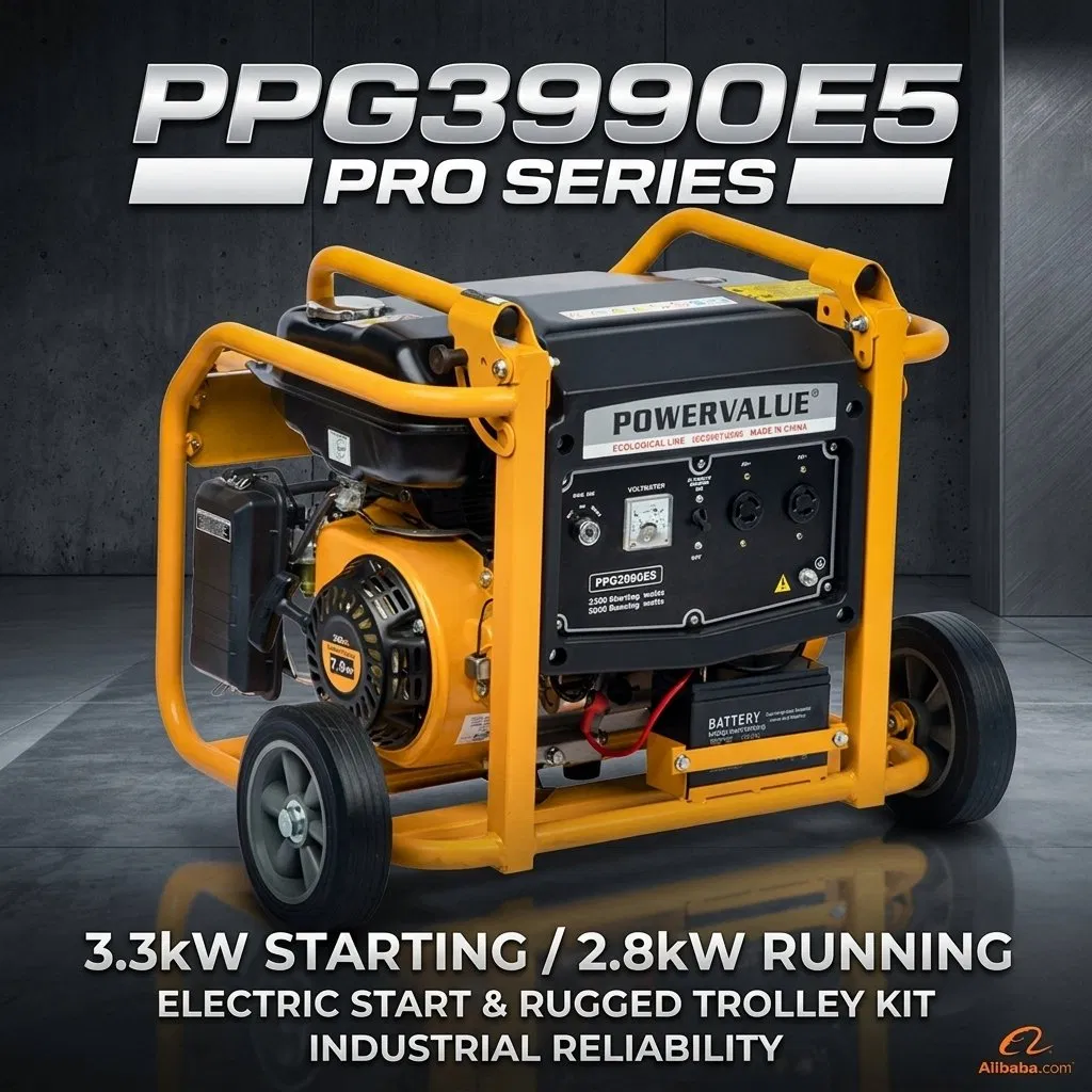 قيمة الطاقة 3kw 3000W سلك نحاسي نقي مولد بنزين محمول بدء كهربائي مولد طاقة للطوارئ المنزلية للبناء الخارجي والمزارع