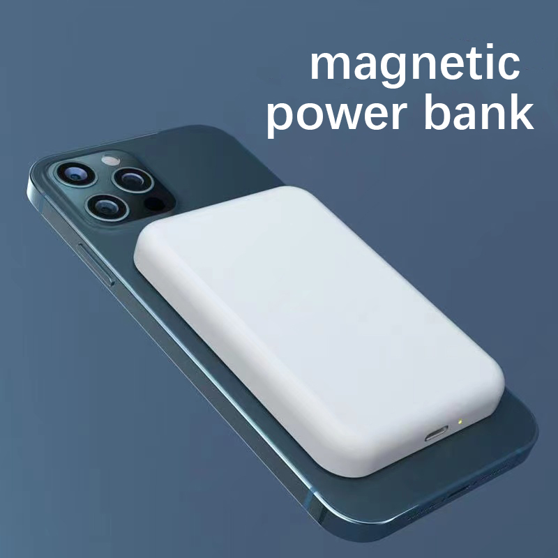 شاحن محمول صغير أصلي 5000mAh شحن لاسلكي مغناطيسي بنك طاقة ماغسيف لهاتف آيفون 12 13 14 15 16