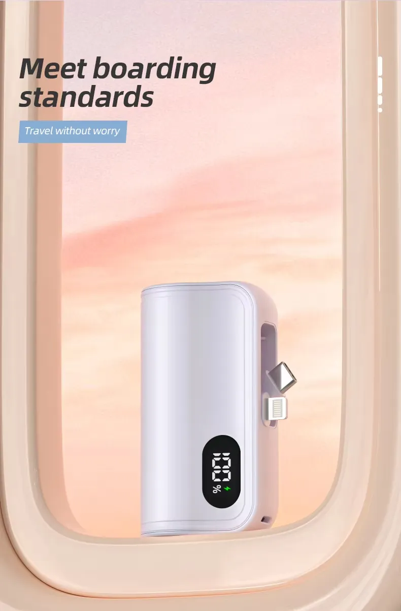 شعار مخصص بنك طاقة صغير فائق النحافة محمول في الهواء الطلق 5000mAh