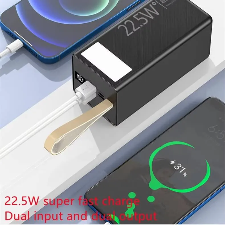 50000mAh بنك طاقة محمول لشحن الأجهزة، سعة عالية
