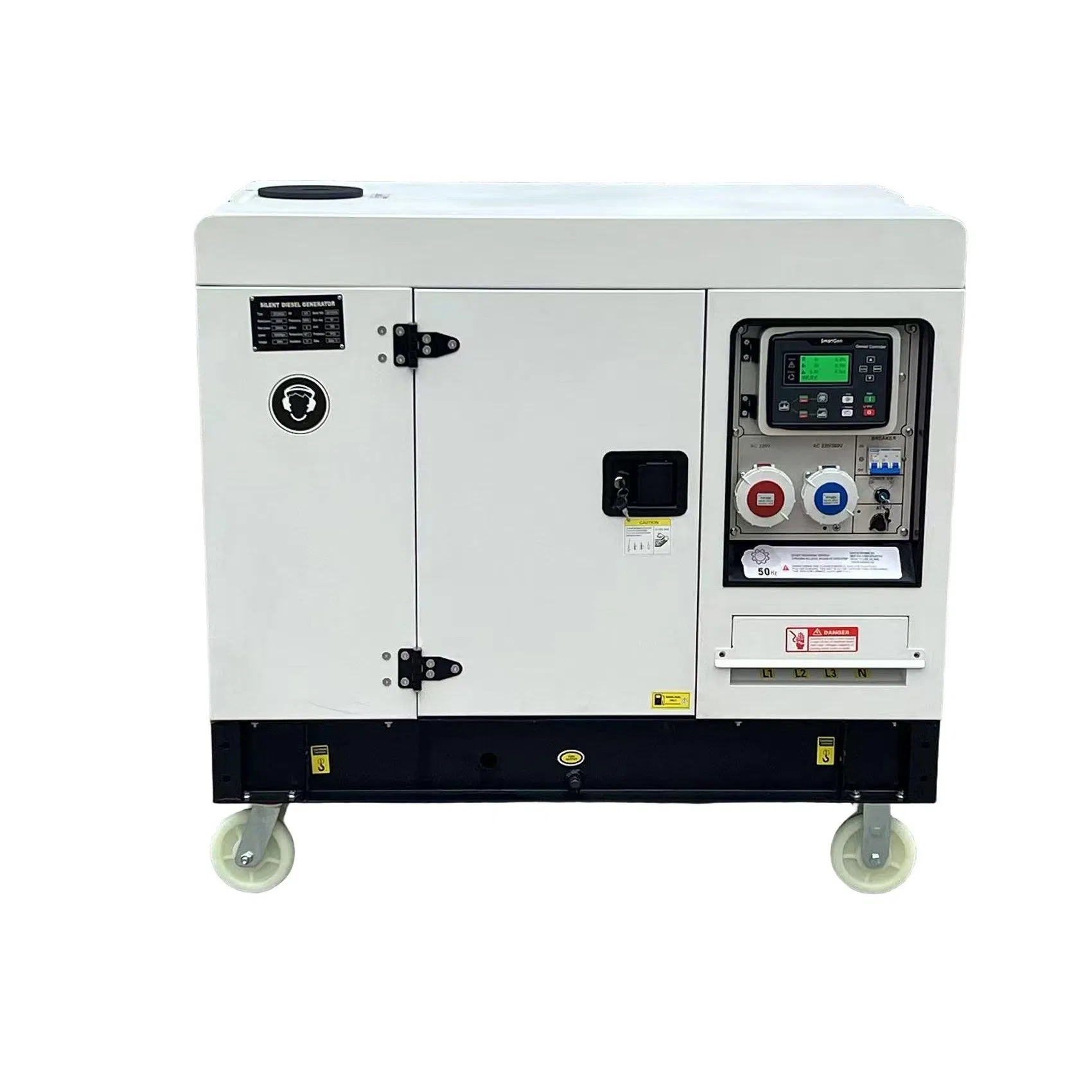 مولد ديزل محمول عالي الأداء 9kw 9kVA 11kVA مولد كهربائي صامت 60Hz 50Hz مرحلة واحدة ثلاث مراحل 8kVA 10kVA 12kVA 15kVA للاستخدام كنسخة احتياطية في المنزل