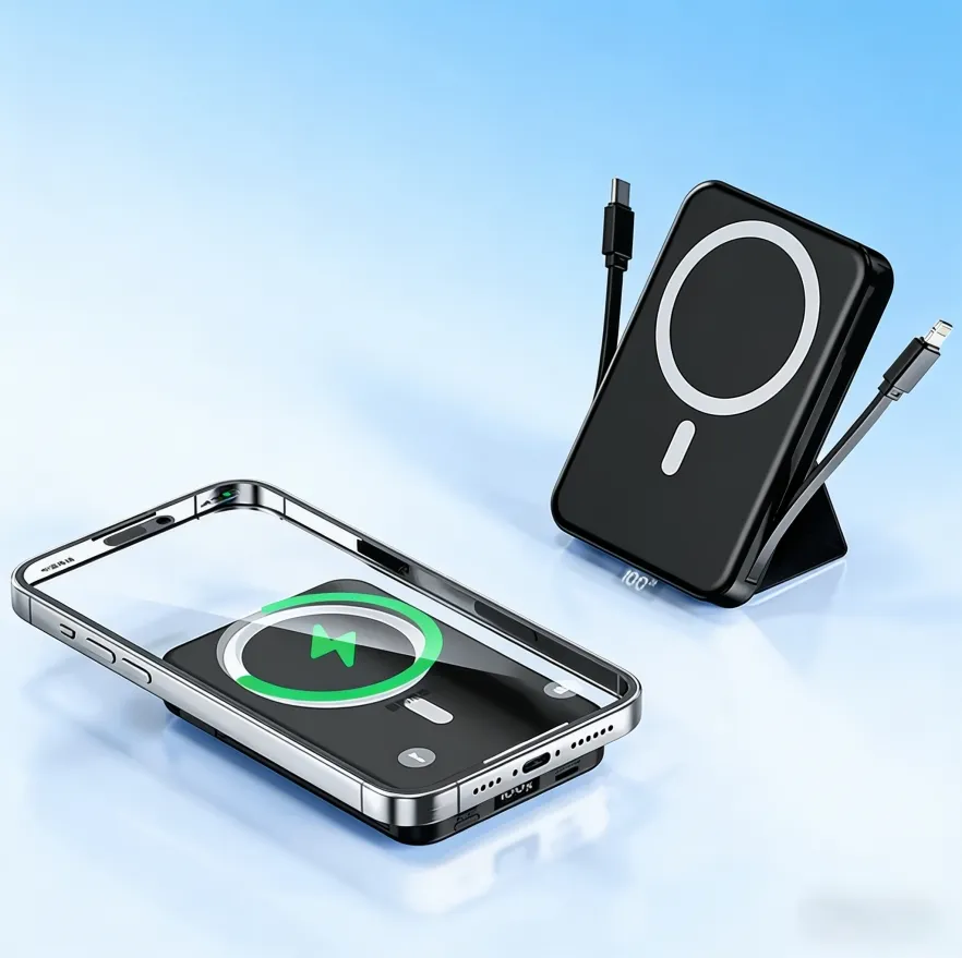 بيع ساخن 10000mAh 5in1 بنك طاقة مغناطيسي محمول