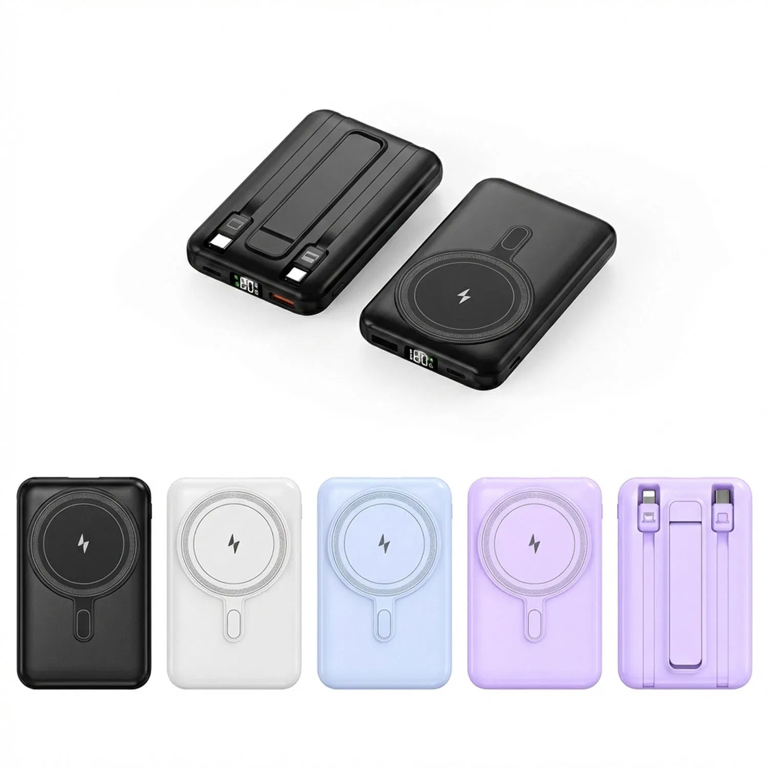 بيع ساخن 10000mAh 5in1 بنك طاقة مغناطيسي محمول