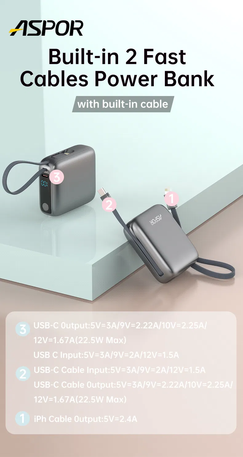 صور مفصلة لبنك طاقة محمول 10000mAh