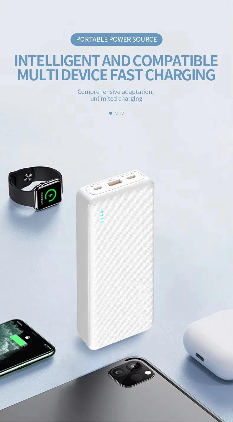 Pd35W بطارية خارجية قابلة للشحن عبر USB-C 10000mAh بنك الطاقة 20000mAh مع شعار للهاتف