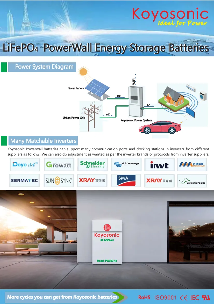15kwh تصميم الماستر سلايف المكدس LiFePO4 نظام تخزين الطاقة المنزلية بالبطارية والعاكس