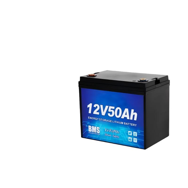 سعر المصنع 12V 50ah LiFePO4 بطاريات حمض الرصاص القابلة لإعادة الشحن بطارية فوسفات الحديد الليثيوم مع نظام إدارة البطارية لليخوت والغولف