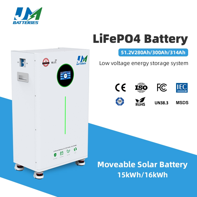 جميع 51.2V 300ah بطارية ليثيوم بايلونتيك 48V بطارية LFP 15kwh LiFePO4 حزمة بطارية لنظام تخزين الطاقة الشمسية ببطارية ليثيوم