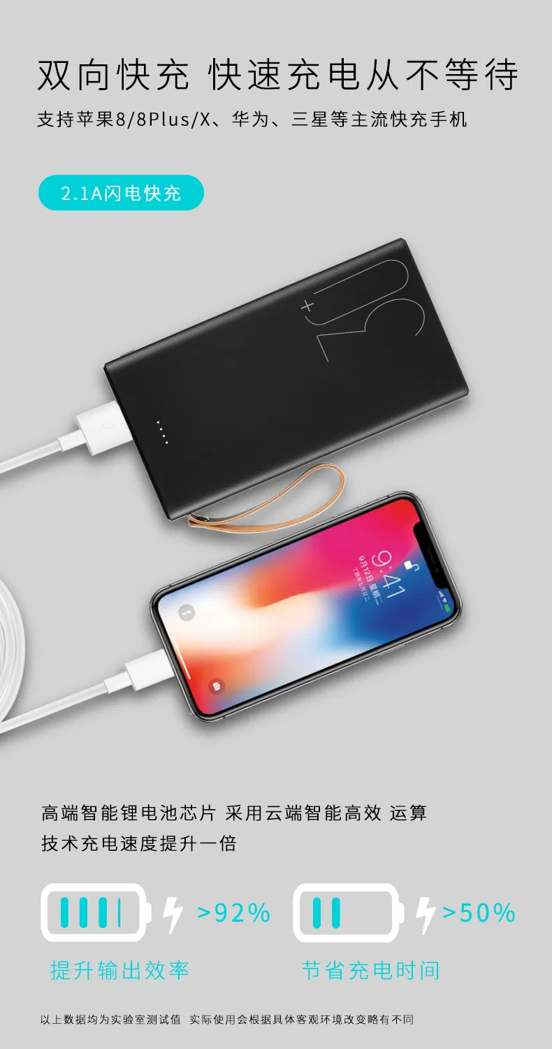 مصباح يدوي LED عالي السعة 30000mAh شاحن هاتف محمول لاسلكي بنك طاقة للطوارئ