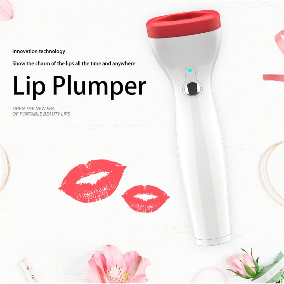 PAKISS Adjustable Electric Lip Enhancer Painless Face Lift Anti-Dead Skin Lip Plumper Waterproof Stainless Steel Multi-Function