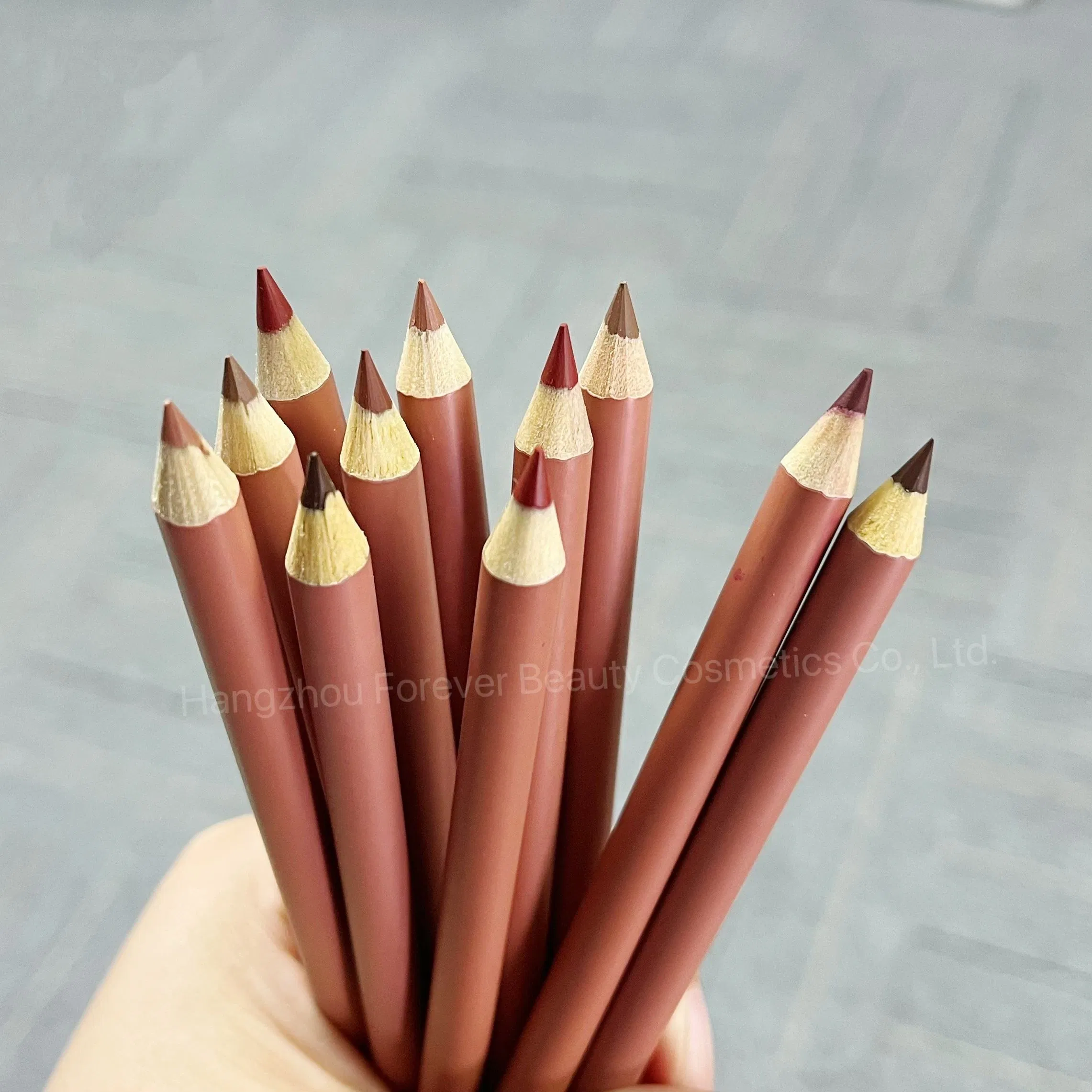Hot Sale Chocolate Lip Pencil Long-Wearing Brown Shades Vegan Creamy Lip Liner Private Label
