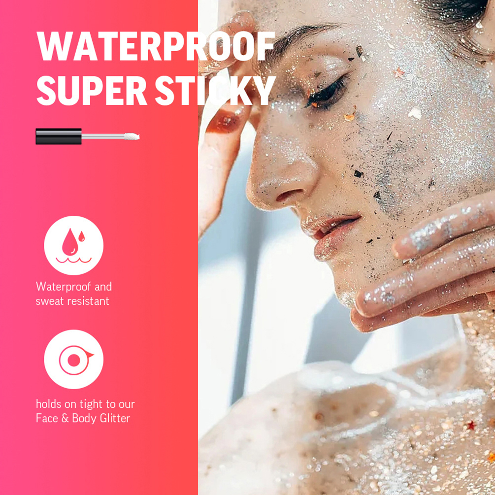 Custom 3.5ml Lip Primer Gel Lips Eyes and Body Firmly Bonded with Glitter Powder Glue Easy to Use Portable Bulk Non-stick Makeup