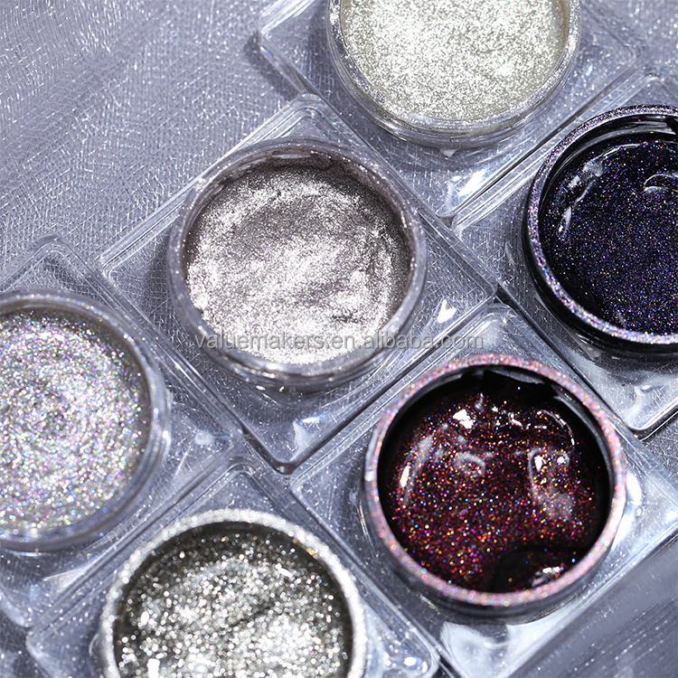 Wholesale New Cream Metallic Diamond Eyeshadow &amp; Eyeliner Black Shimmer Pigmented Liquid Single Eyeshadow Private Label