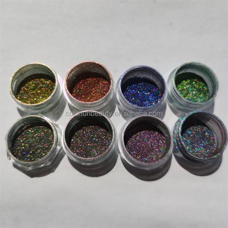 Custom Metallic Waterproof Shimmer Powder Eye Shadow Makeup Glitter Pigments Holographic Loose Glitter Eyeshadow Powder