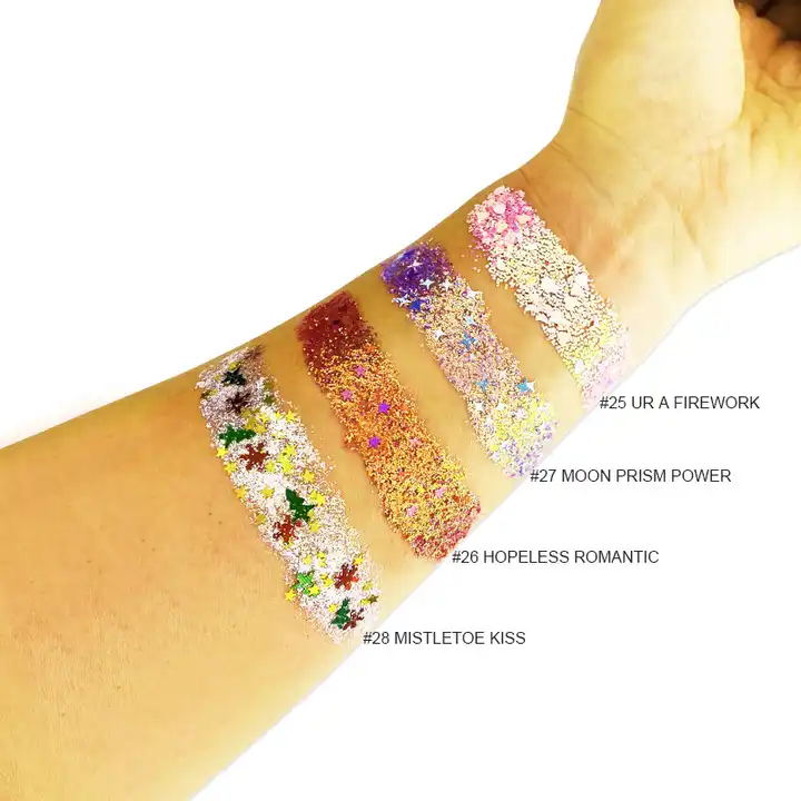 Hot Sales Duochrome Eyeshadow Pigment 5g Chunky Mix Glitter for Dark Skin Tones Loose Chunky Glitter Eyeshadow Shimmer Finish