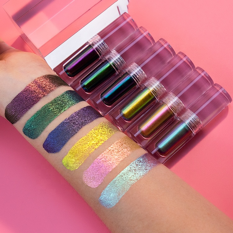 Best Popular Private Label Chameleon Liquid Eyeshadow Stick Silver Makeup Liquid Eye Glitter Eyeshadow Looks With Glitter
