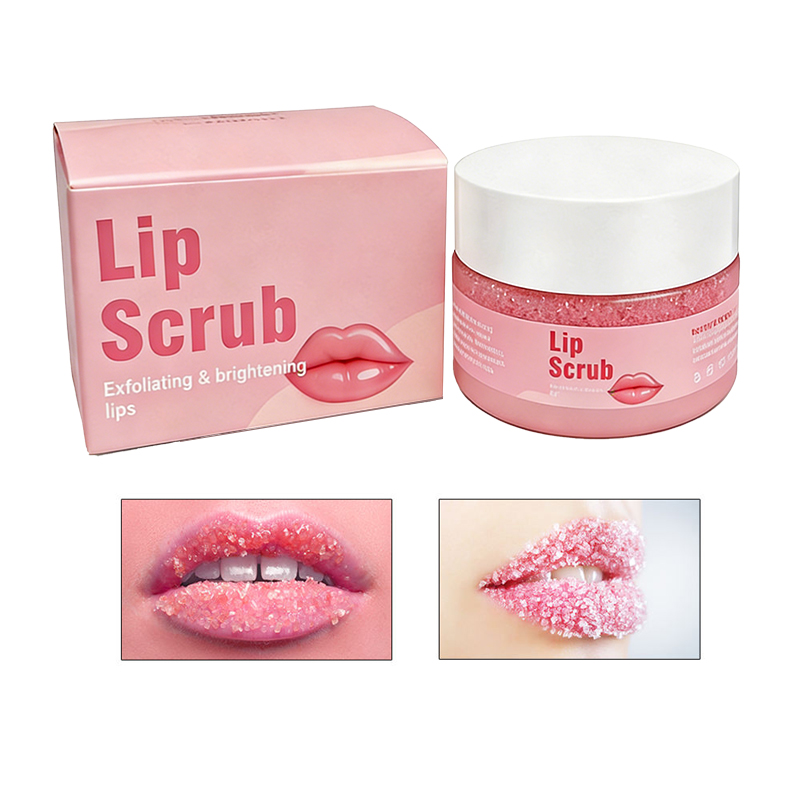 Vegan Organic 2-in-1 Fruit Sugar Lip Scrub Moisturizing Lip Balm Exfoliating Nourishing Anti-aging Custom Logo OEM Private Label
