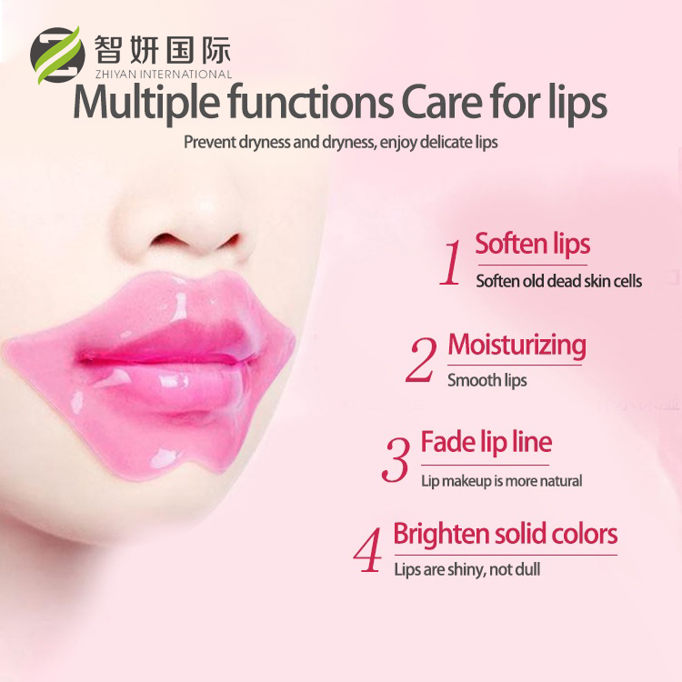 Private Label Organic Vegan Hydrogel Jelly Lips Masker Oem Miosure Pink Lipmask Sheet Skin Care Collagen Face Mask