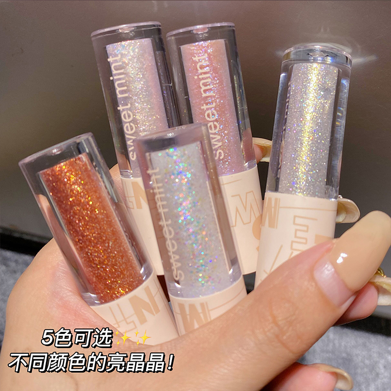 Sweet Mint Mineral Liquid Eyeshadow Single Wet Eyeshadow with Fine Glitter Pearlescent Water Resistant Long Lasting Waterproof