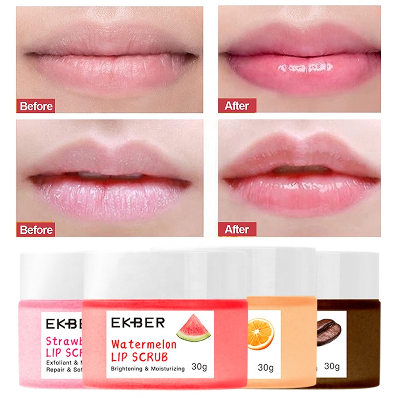 Customize Logo Wholesale Vitamin E Frosted Lip Scrub Bulk Lip Scrub and Balm Set Rebran Natural Organic Sugar Dark Lip Care