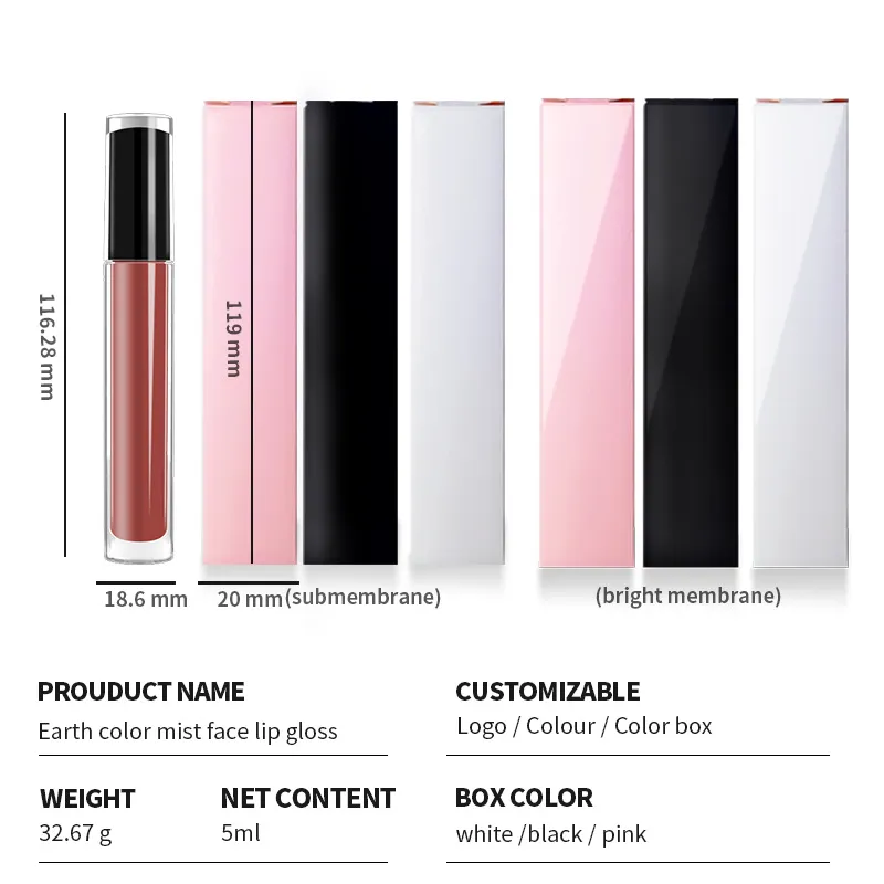 Waterproof Shimmer Peel off Wholesale Matte Liquid Nude Velvet Lip Stain