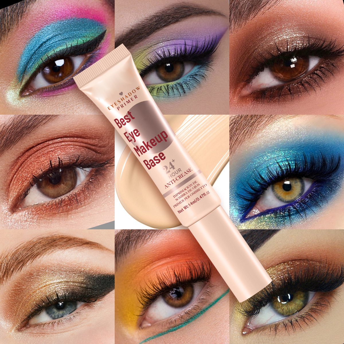 Long-Lasting New Vegan Cream Concealer Eye Primer Moisturizing Waterproof Liquid Makeup Base Primer