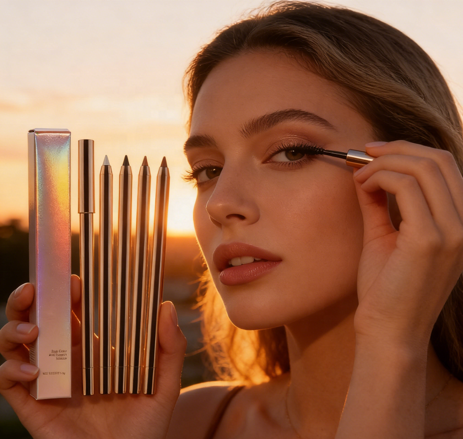 Wholesale Custom 4 Colors Vegan Eyeliner Pencil Private Label Long-Lasting Chameleon Laser Box Waterproof Magic Eye Makeup Pen