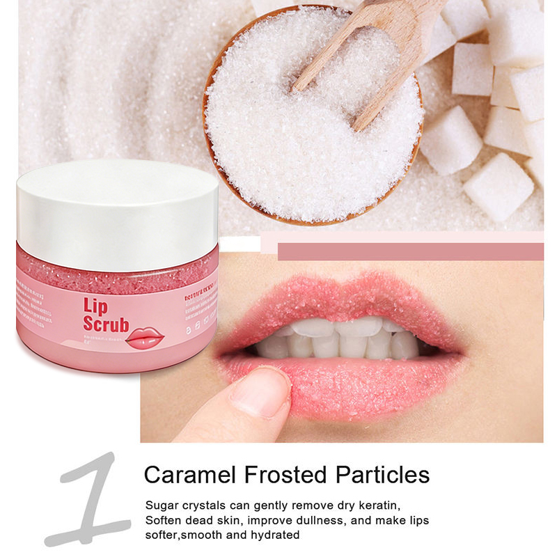 Vegan Organic 2-in-1 Fruit Sugar Lip Scrub Moisturizing Lip Balm Exfoliating Nourishing Anti-aging Custom Logo OEM Private Label