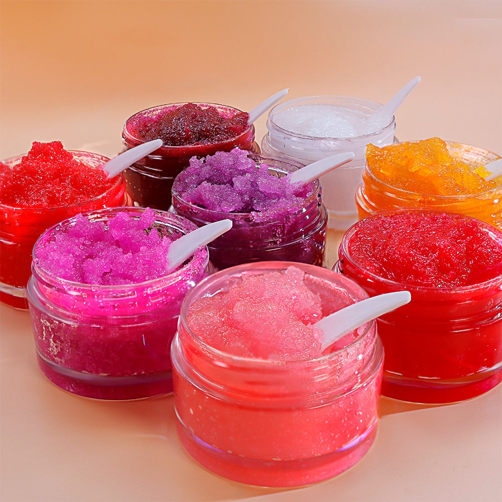 Wholesale Natural High Quality Strawberry Organic Vegan Lip Product Custom Pink Exfoliating Lip Scrub Private Label Manufacturer