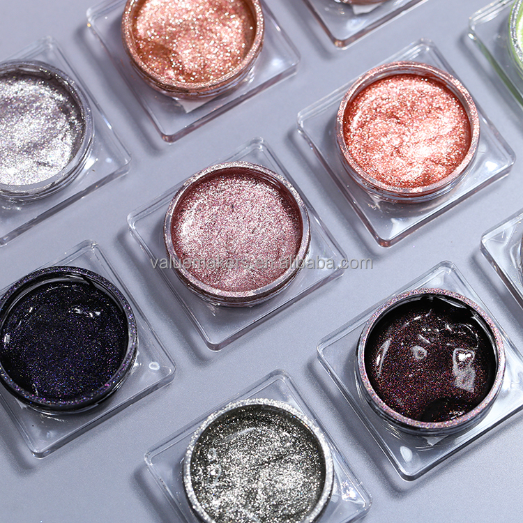 Wholesale New Cream Metallic Diamond Eyeshadow &amp; Eyeliner Black Shimmer Pigmented Liquid Single Eyeshadow Private Label