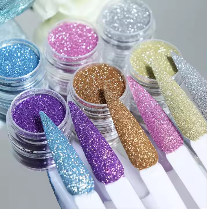 Cosmetic Diamond Metallic Pigments Glitter Eyeshadow Loose Powder Shimmer Pearl for Christmas Decorations