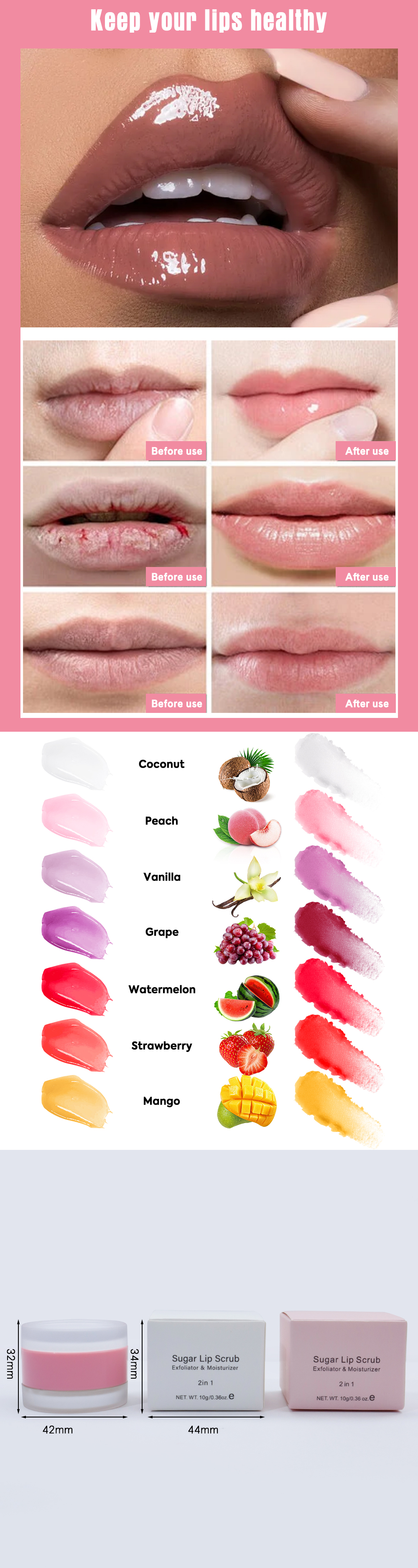 Vegan Exfoliating Lip Scrub