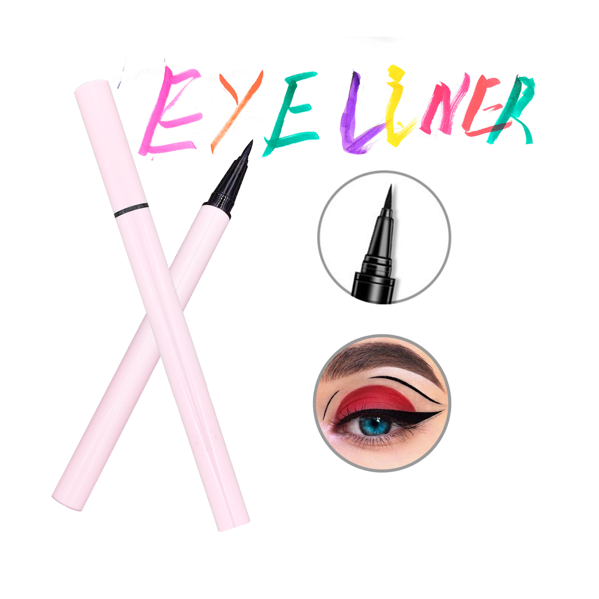 Oem Makeup Eyeliner 24 Hours Delineador De Colores Eyeliner Gel Cream Waterproof Eye Liner Custom logo