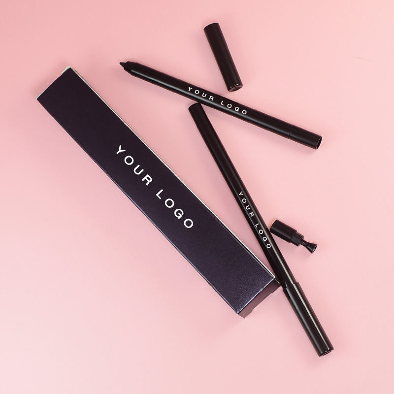 No Logo Waterproof Eye Liner Pencil Gel Eyeliner High-Quality Brown Custom Gel Matte Eyeliner with a Sharpener for Dark Lips