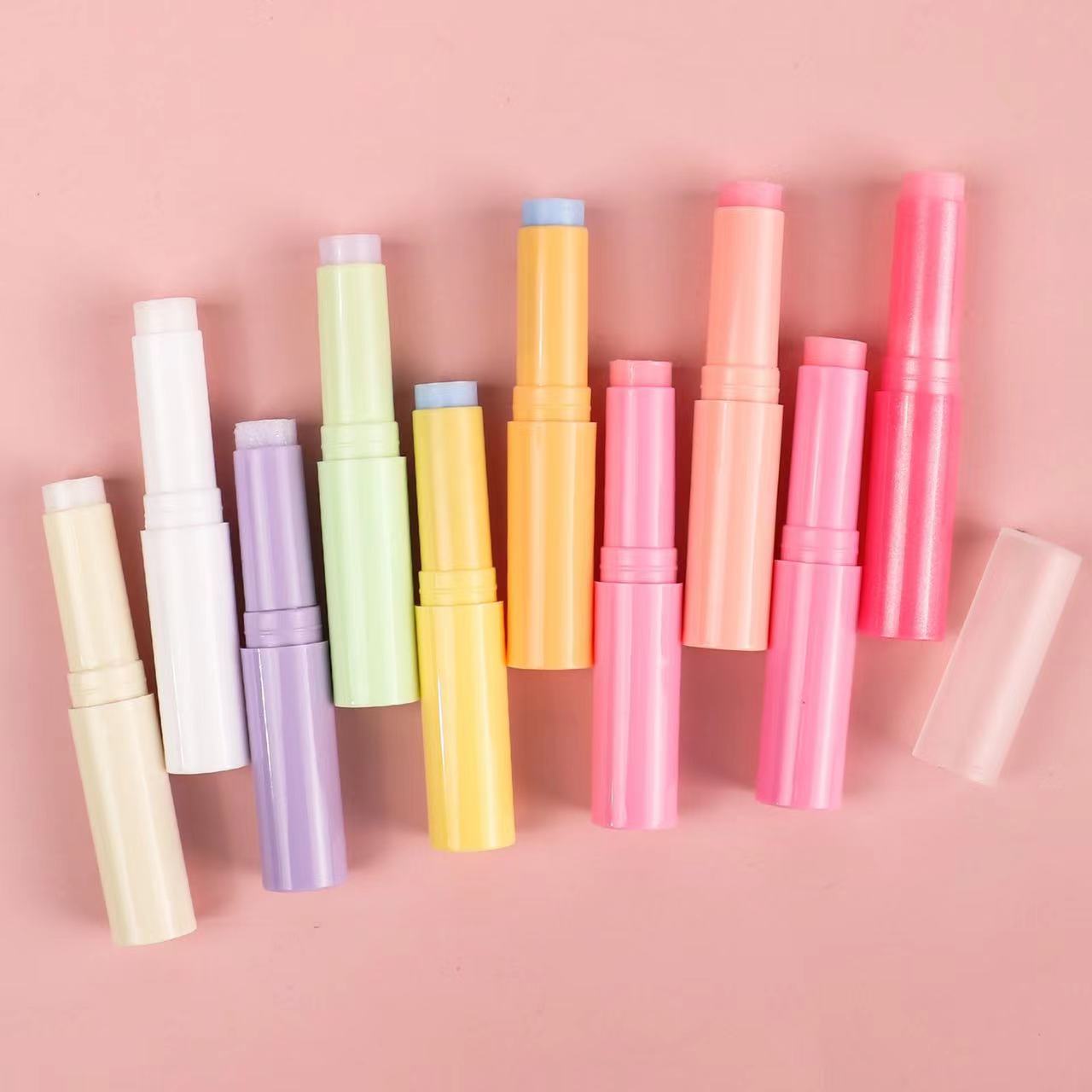 2023 Popular Organic Natural Vegan Lip Primer Colored Fruit Flavor Private Label Tinted Lip Balms