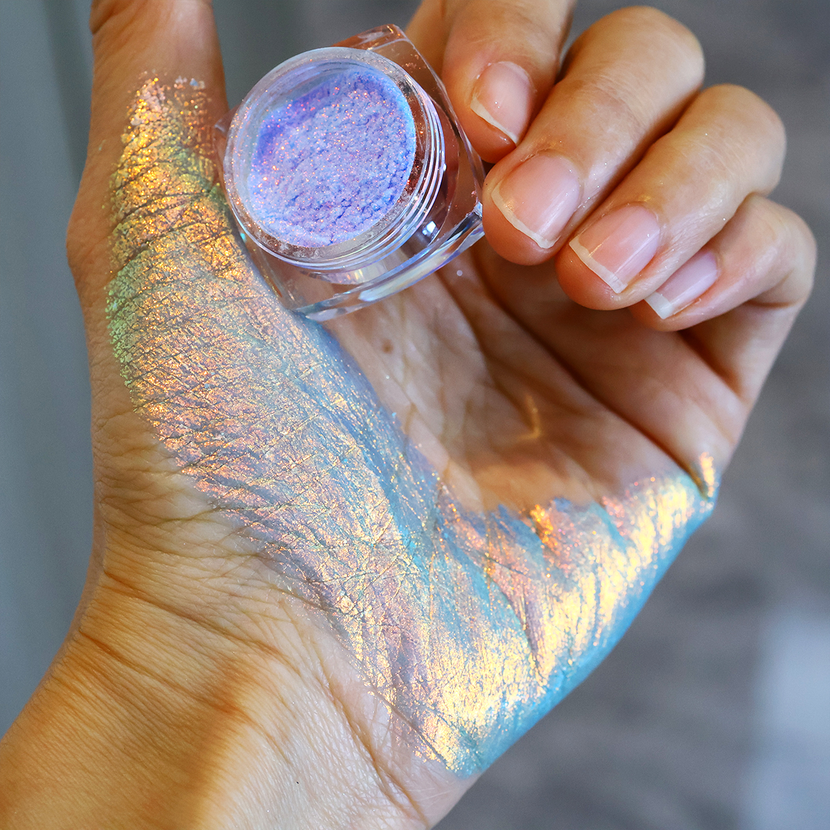 High Iridescence Aurora Multichrome Pigment Powder Loose Hypershift Eyeshadow Pigment, Candy Chameleon Color Shift for Eyes