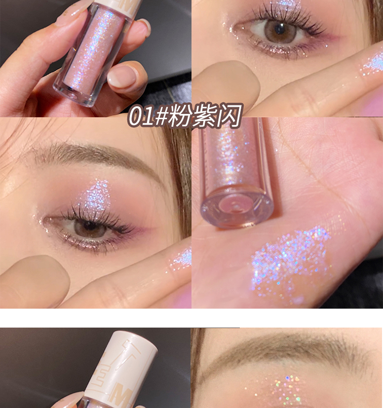 Sweet Mint Mineral Liquid Eyeshadow Single Wet Eyeshadow with Fine Glitter Pearlescent Water Resistant Long Lasting Waterproof