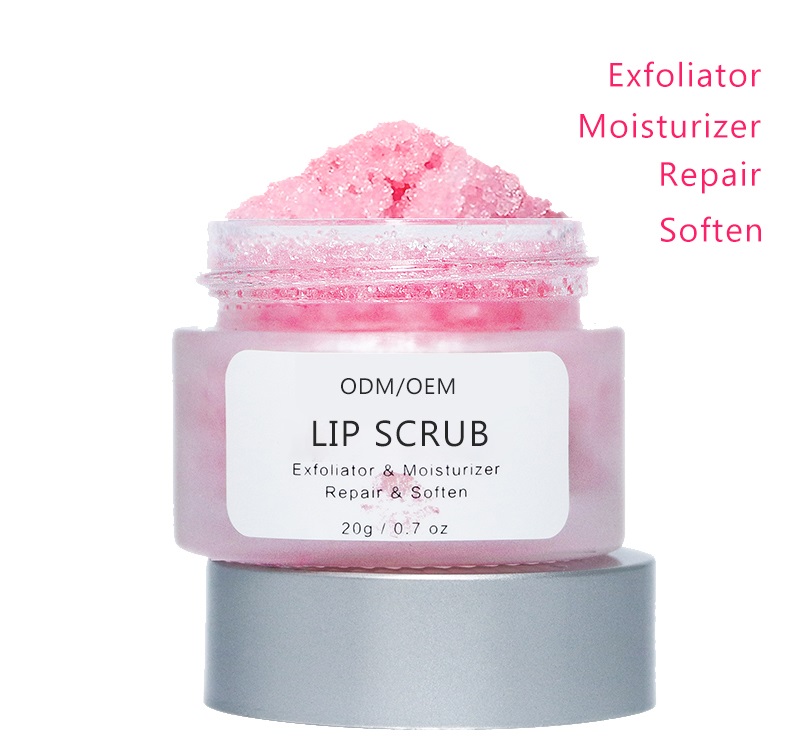 Smooth Nourishing Strawberry Coconut Lip Scrub and Lip Balm Hydrating Exfoliating Stick Salt Scrub