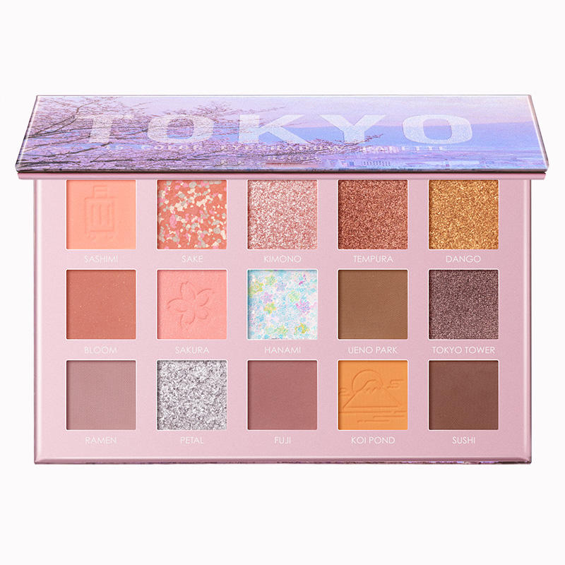 Duoduo DFA100 Vegan 15 Colors Cosmetics Powder Glitter Loose Moisturizing High Pigment Eyeshadow Palette