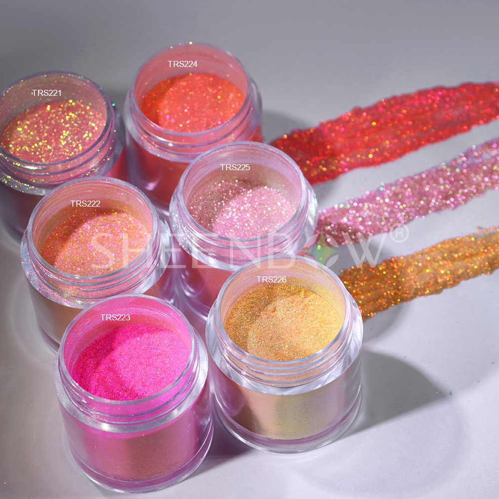 Sheenbow High Pigmented Holographic Multichrome Pigment Glitter Chameleon Powder Duochrome Eyeshadow Loose Powder for Makeup